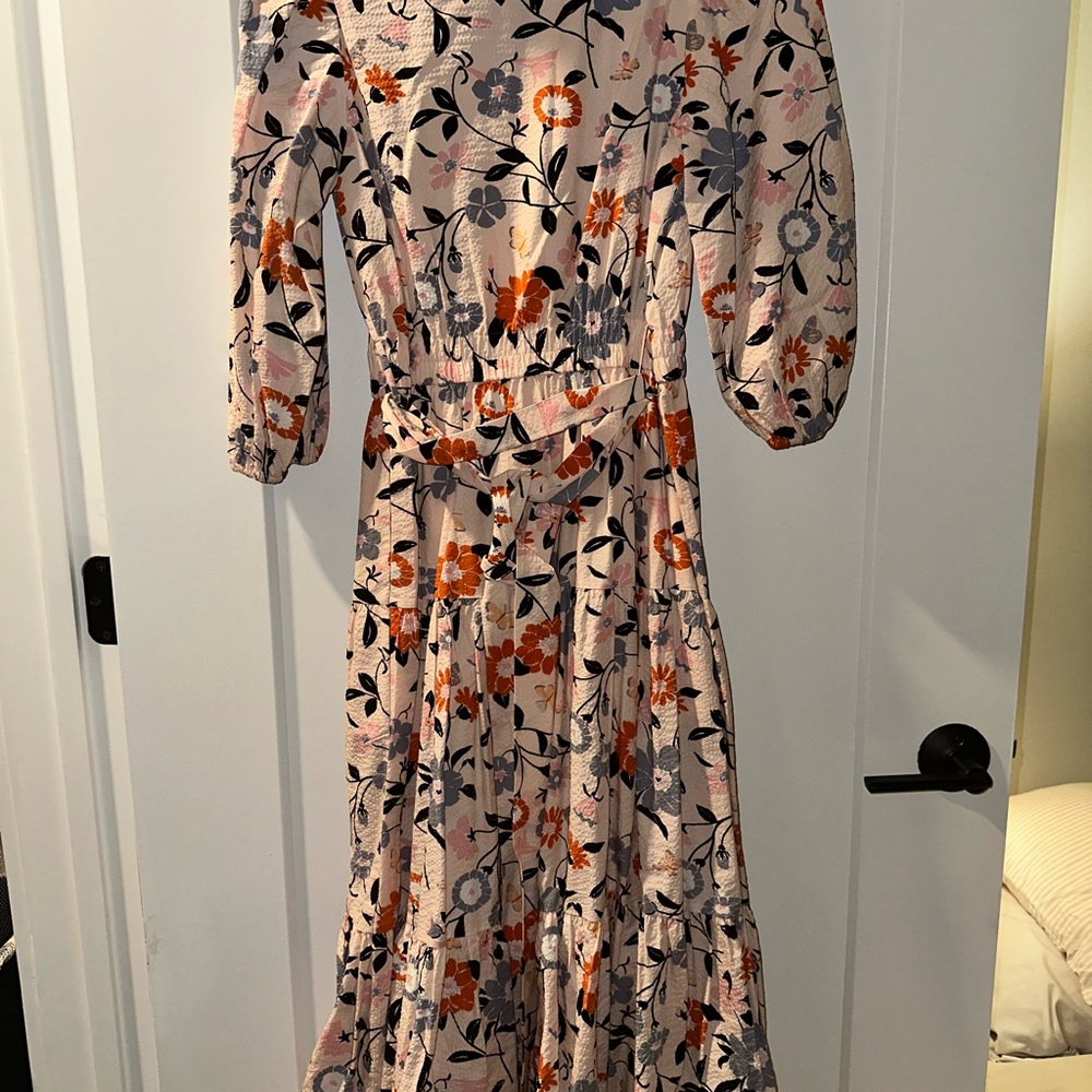 Kate Spade Multicolor Floral Long Sleeve Dress